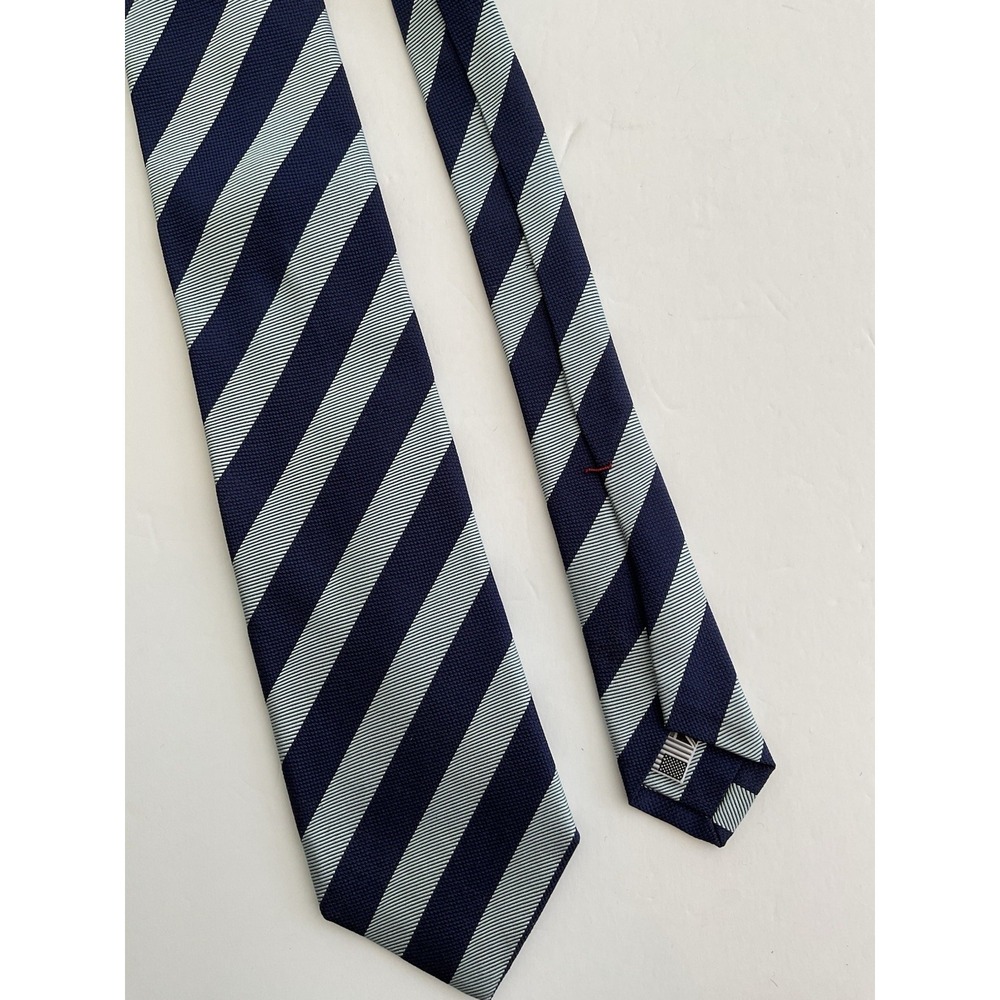 Robert Godly Classic Blue Stripe Silk Tie